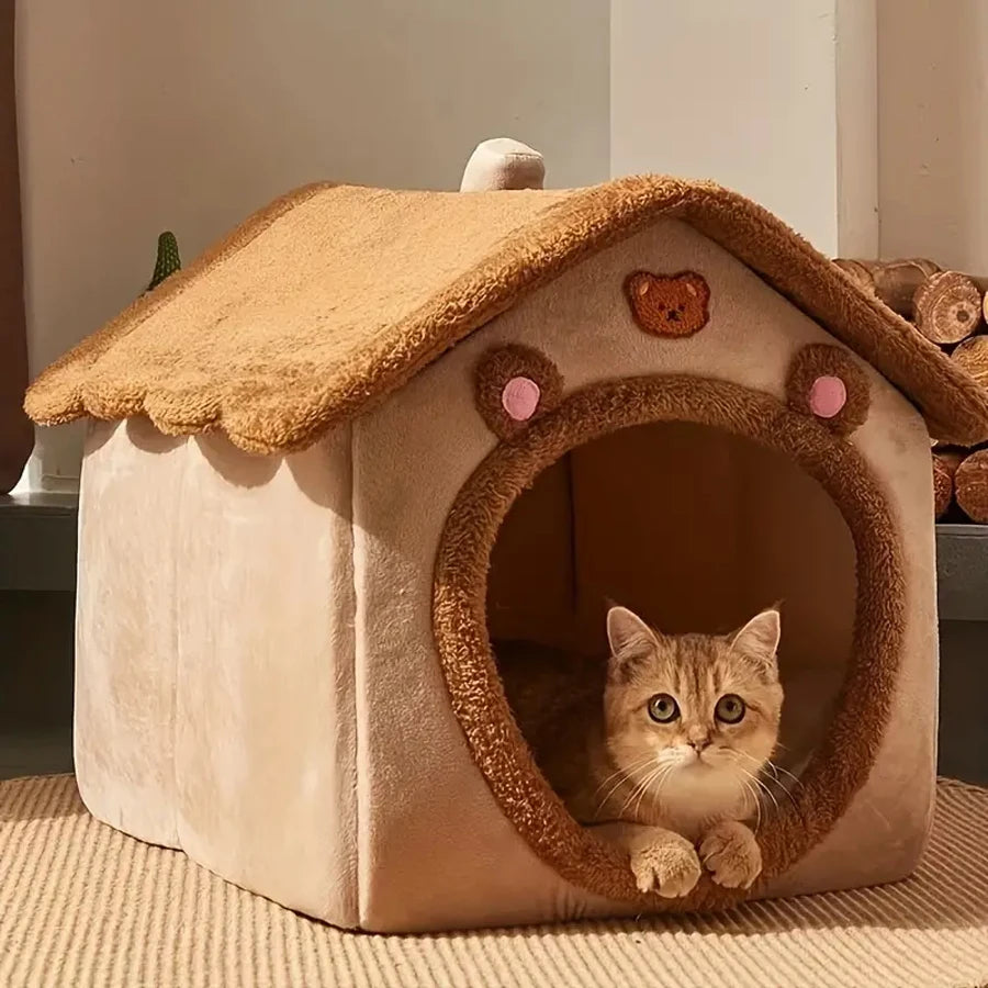 Foldable Washable Pet House Bed for Small Dogs Cats