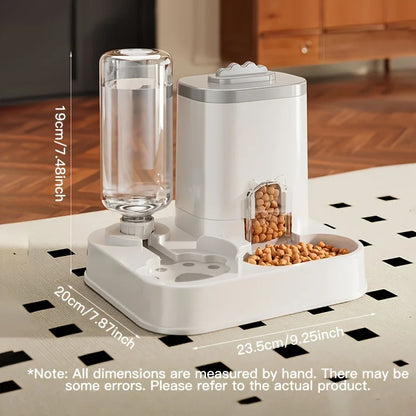 Automatic Gravity Cat Water Dispenser and Feeder Bowl