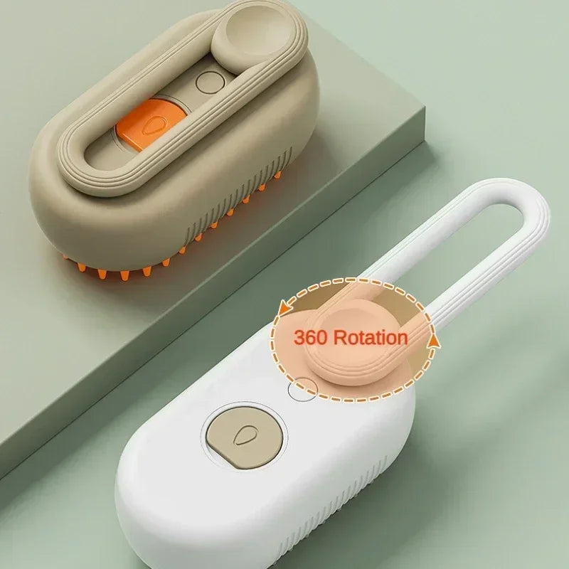 3 in 1 Steam Pet Brush for Grooming Dogs Cats