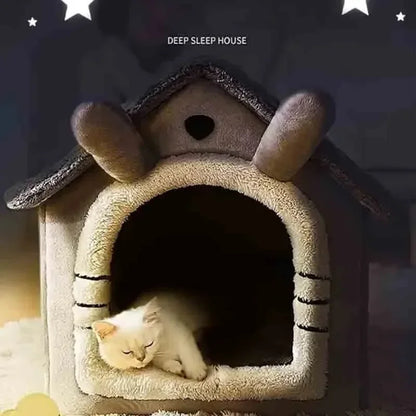 Indoor Warm Soft Pet House Bed for Dogs Cats