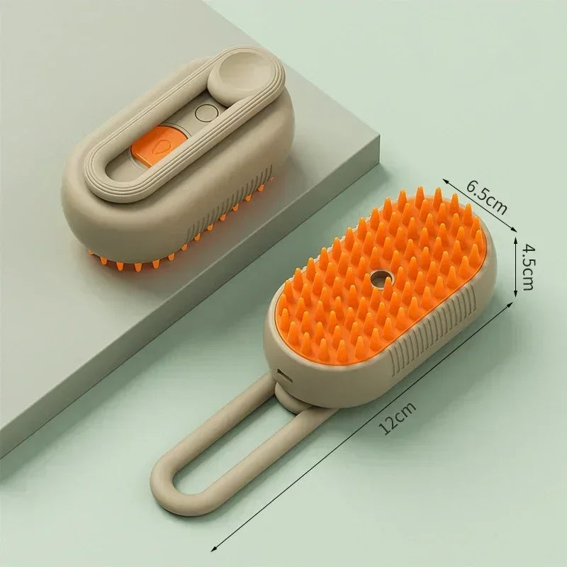 3 in 1 Steam Pet Brush for Grooming Dogs Cats