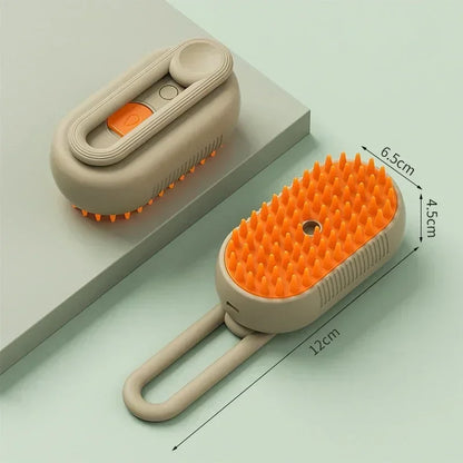 3 in 1 Steam Pet Brush for Grooming Dogs Cats