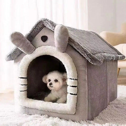 Indoor Warm Soft Pet House Bed for Dogs Cats