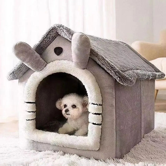 Indoor Warm Soft Pet House Bed for Dogs Cats