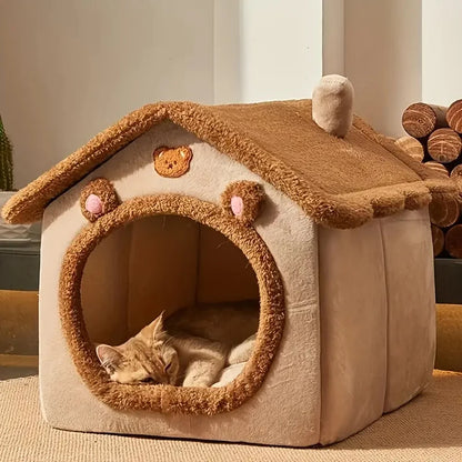 Foldable Washable Pet House Bed for Small Dogs Cats