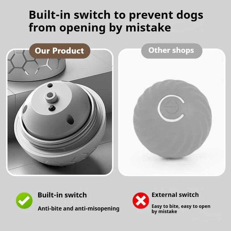 Smart Electronic Interactive Dog Ball Toy with RGB Lights