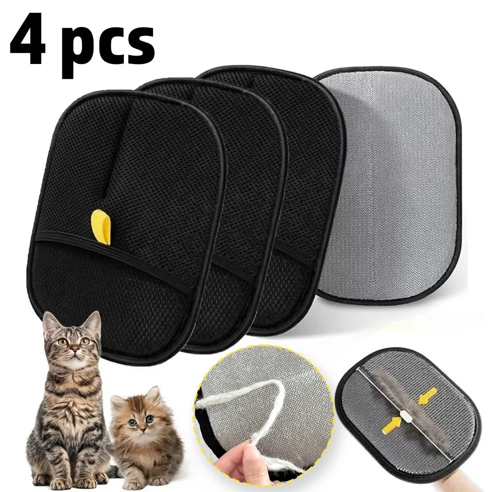 Reusable Pet Hair Removal Grooming Gloves for Dogs Cats