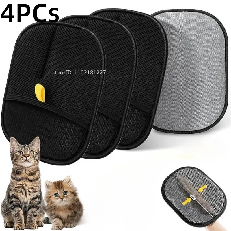 Reusable Pet Hair Removal Grooming Gloves for Dogs Cats