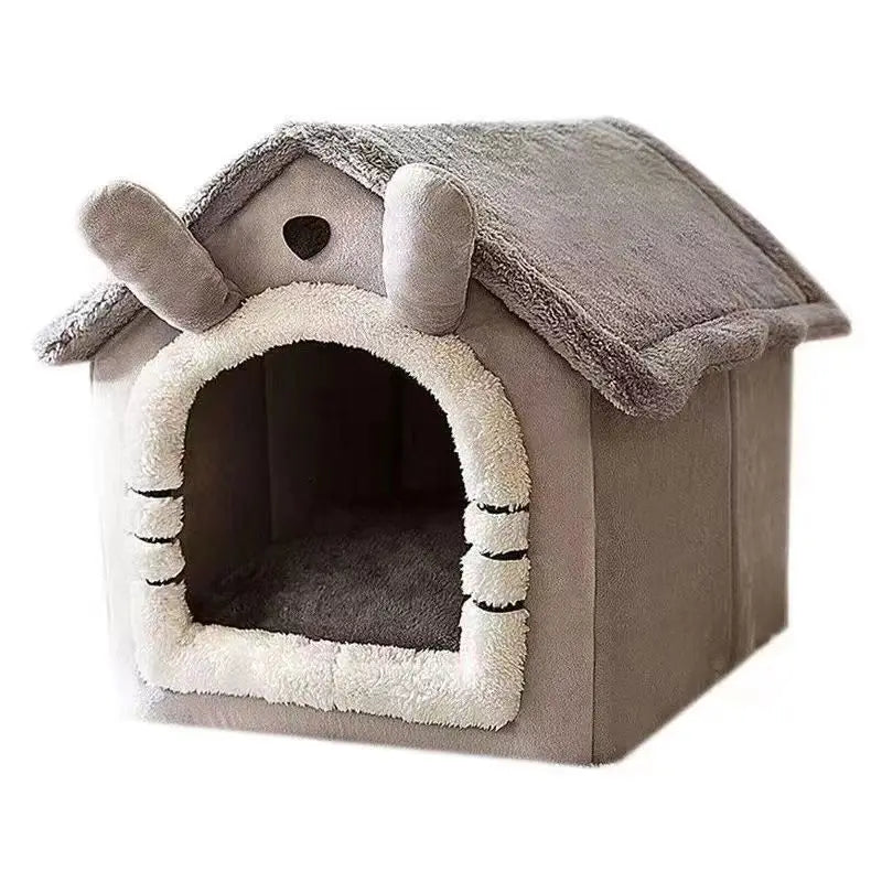 Indoor Warm Soft Pet House Bed for Dogs Cats