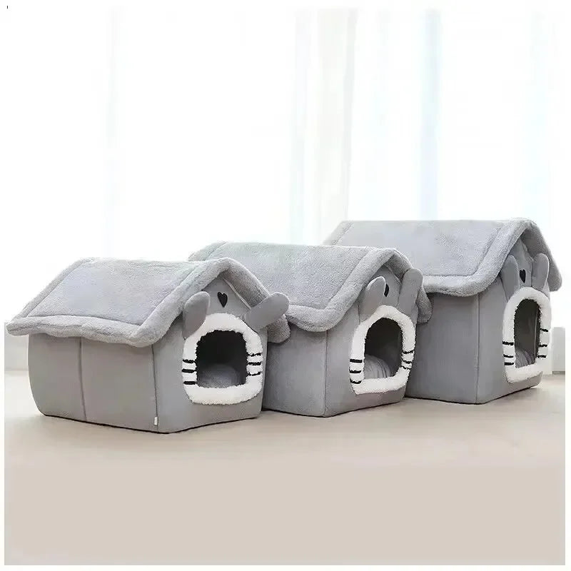 Indoor Warm Soft Pet House Bed for Dogs Cats
