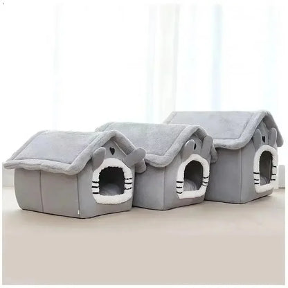 Indoor Warm Soft Pet House Bed for Dogs Cats