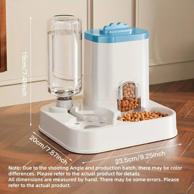 Automatic Gravity Cat Water Dispenser and Feeder Bowl