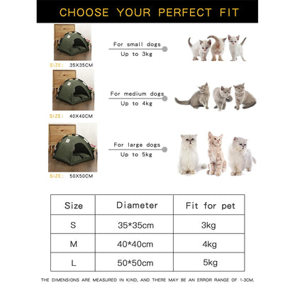 Warm Soft Pet Tent Bed for Cats and Kittens