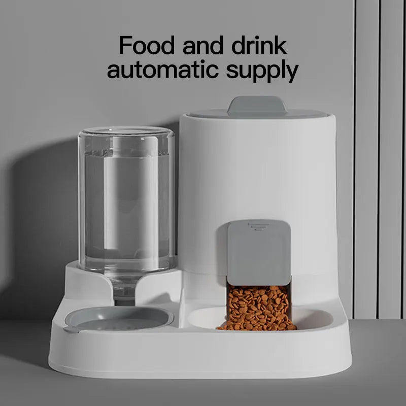 Automatic Gravity Cat Water Dispenser and Feeder Bowl