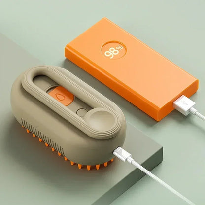 3 in 1 Steam Pet Brush for Grooming Dogs Cats