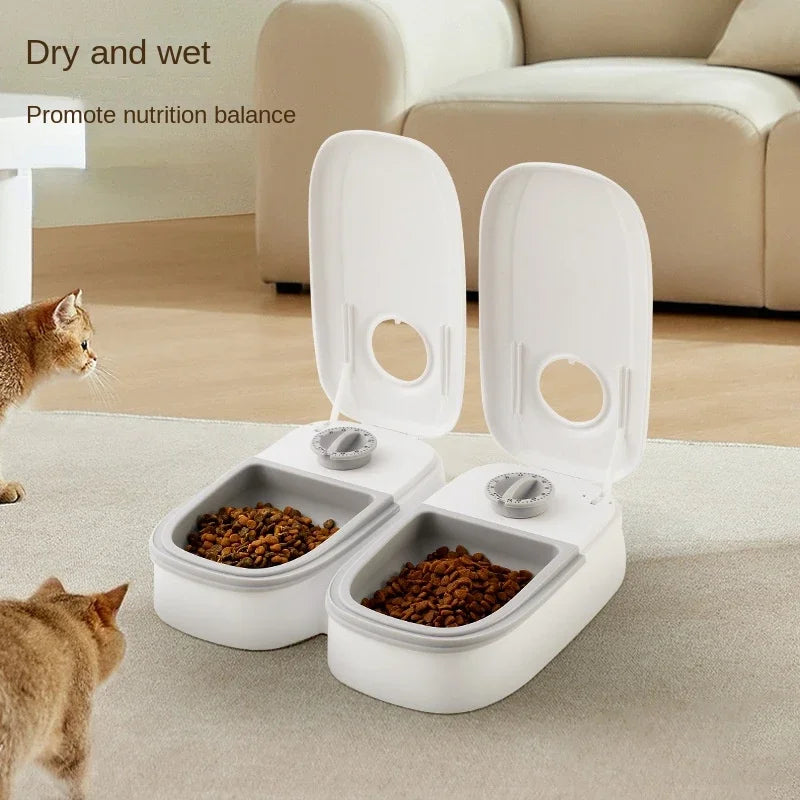 Automatic Pet Feeder with Timer Food and Water Dispenser