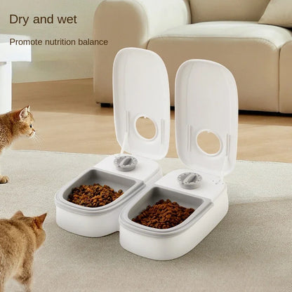 Automatic Pet Feeder with Timer Food and Water Dispenser