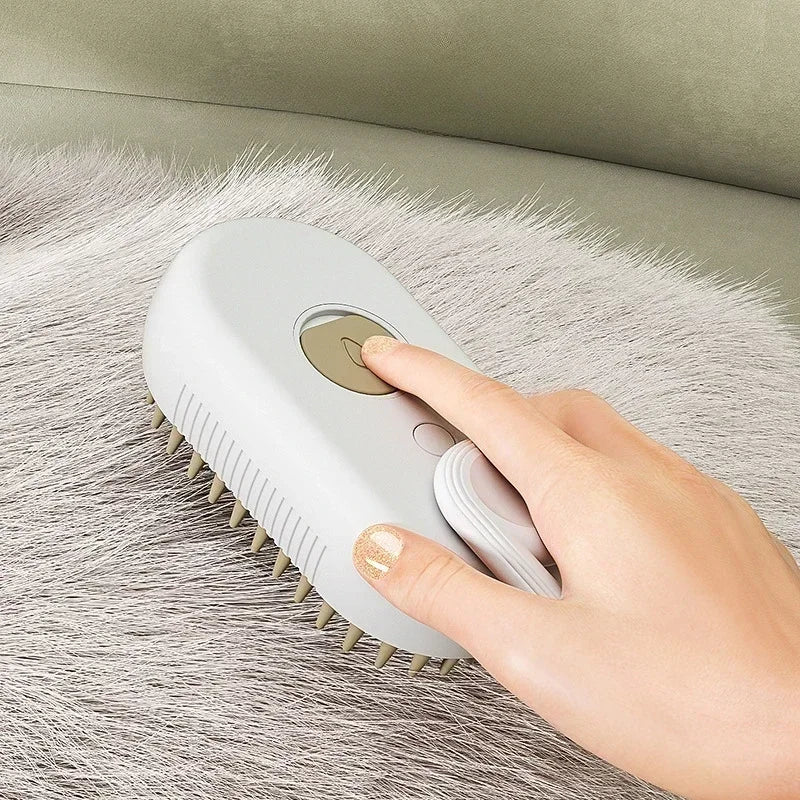 3 in 1 Steam Pet Brush for Grooming Dogs Cats