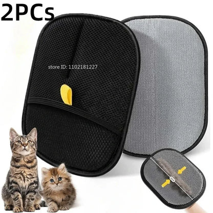 Reusable Pet Hair Removal Grooming Gloves for Dogs Cats