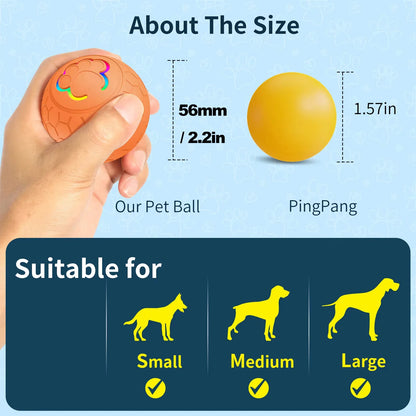Smart Electronic Interactive Dog Ball Toy with RGB Lights