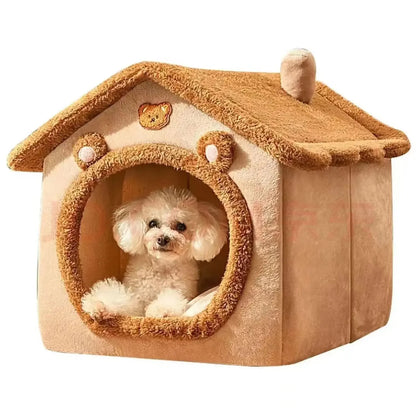 Indoor Warm Soft Pet House Bed for Dogs Cats
