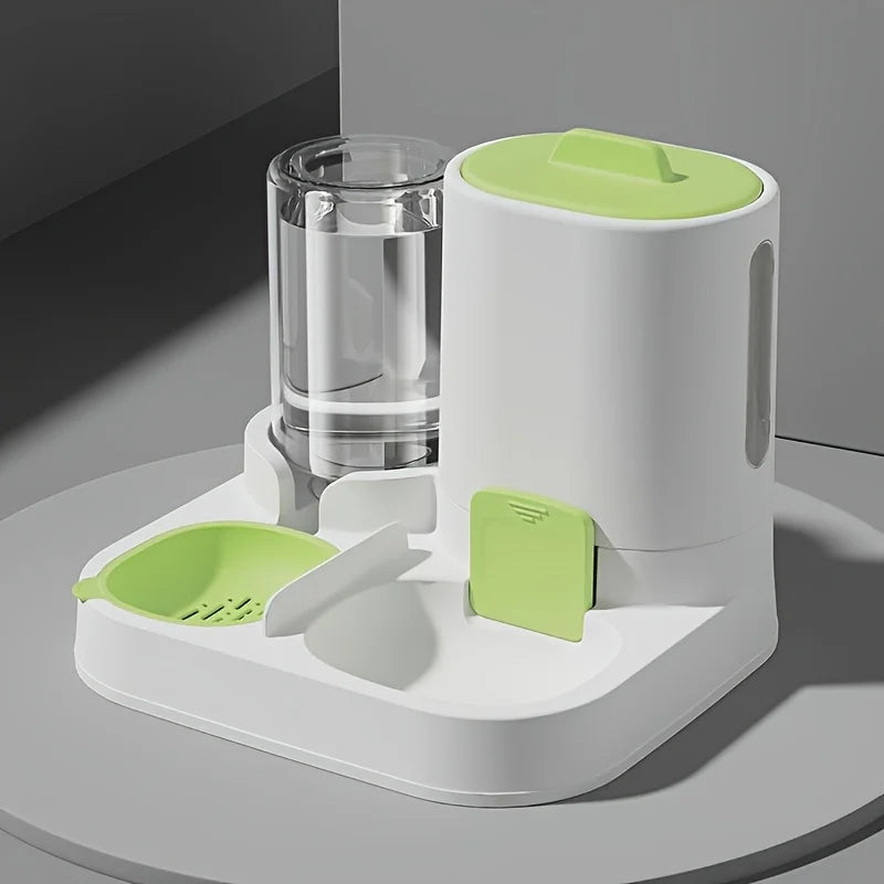 Automatic Gravity Cat Water Dispenser and Feeder Bowl