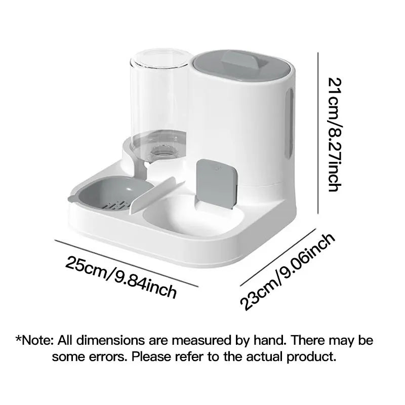 Automatic Gravity Cat Water Dispenser and Feeder Bowl