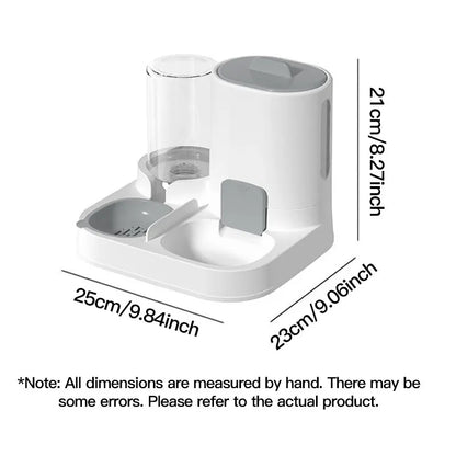 Automatic Gravity Cat Water Dispenser and Feeder Bowl
