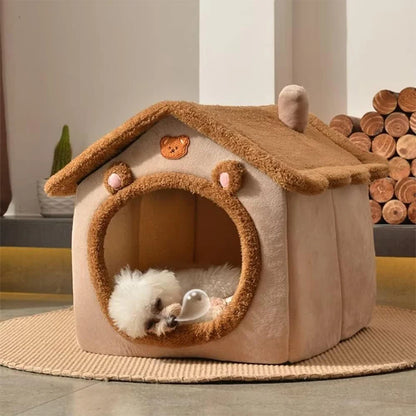 Foldable Washable Pet House Bed for Small Dogs Cats