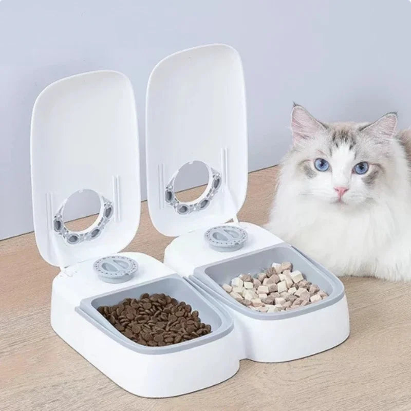 Automatic Pet Feeder with Timer Food and Water Dispenser
